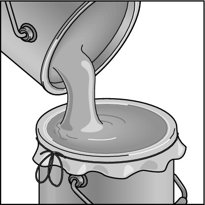 Figure 1-2: Strain paint before spraying to prevent time-consuming clogs.